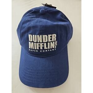 Dunder Mifflin Inc Paper Company hat dad cap blue The Office NWT